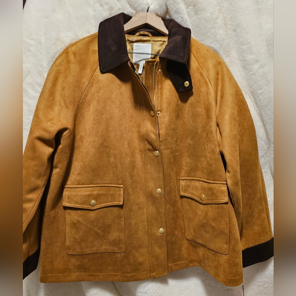 Avec Les Filles Women's Barncoat Size 1X Color Tan